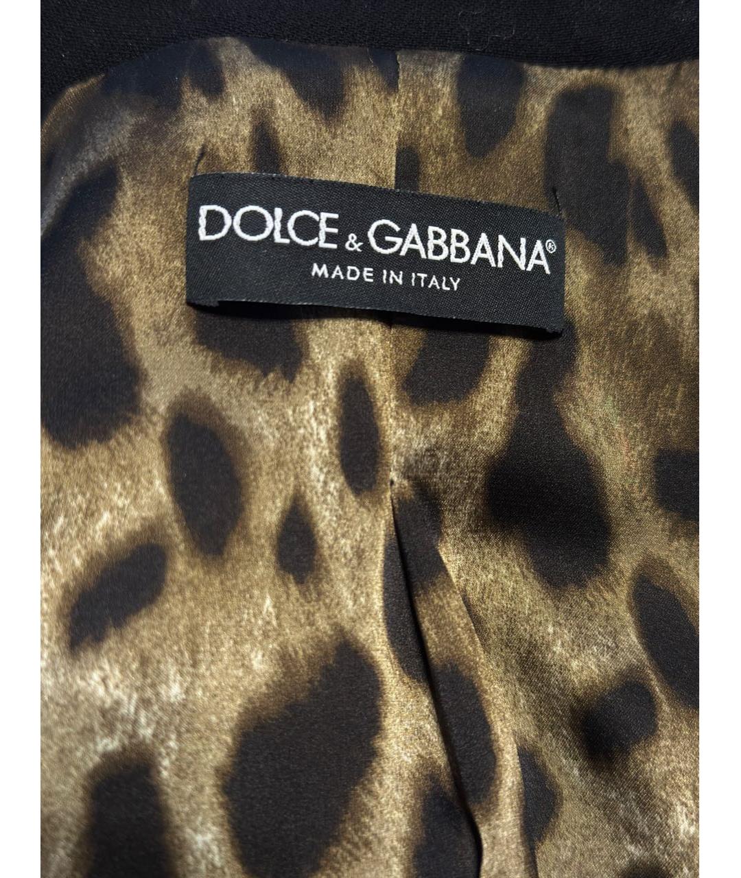 DOLCE&GABBANA Черное шерстяное пальто, фото 2