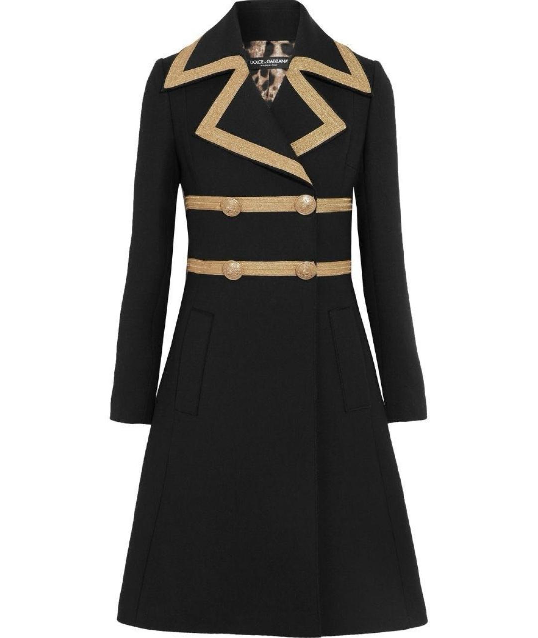 DOLCE&GABBANA Черное шерстяное пальто, фото 9