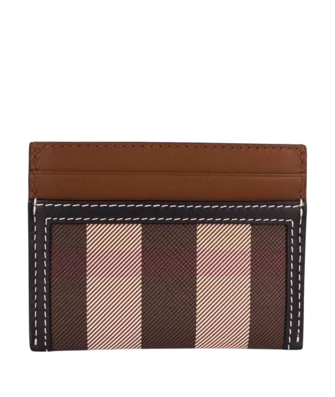 BURBERRY Коричневый кожаный кардхолдер, фото 1