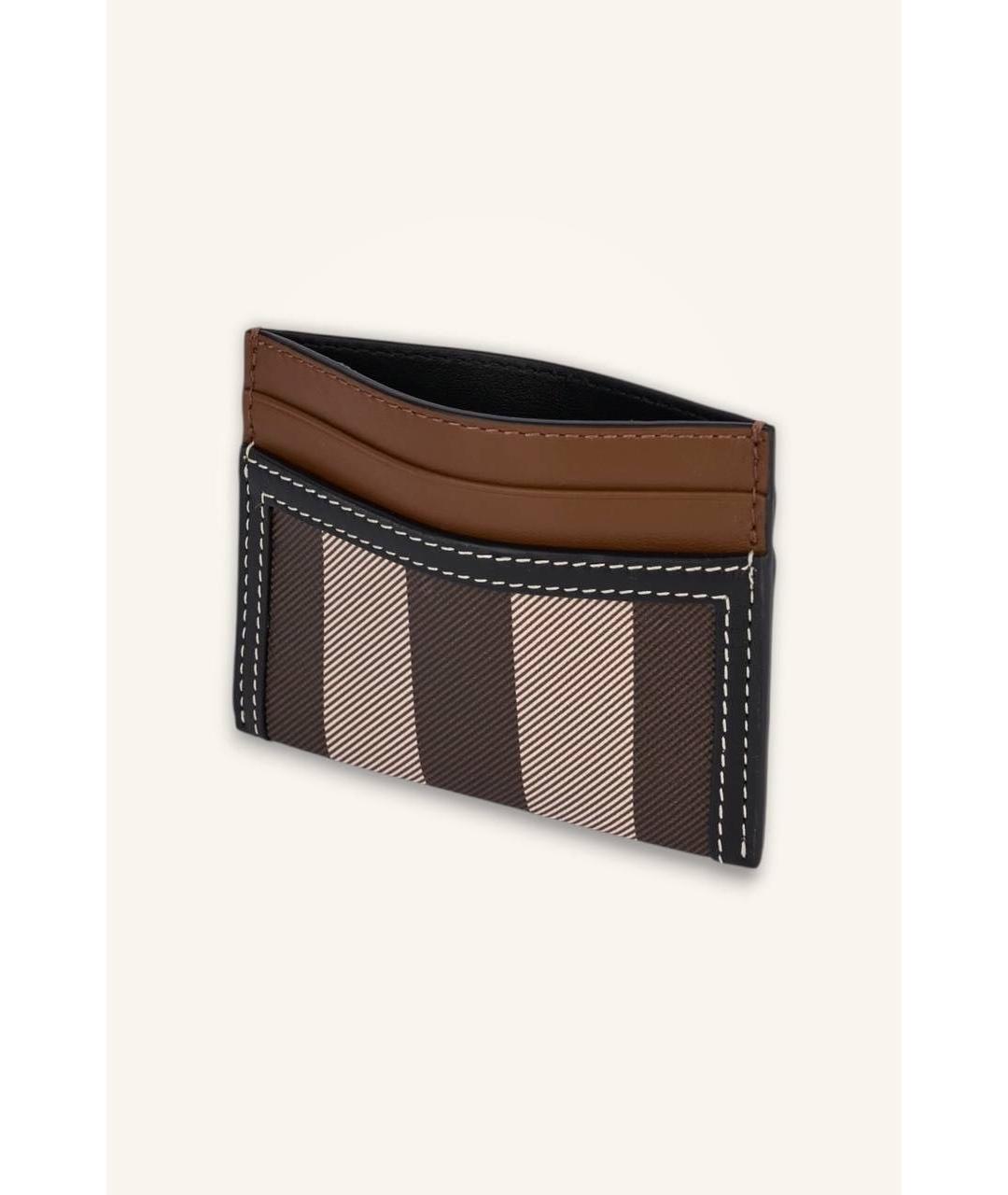 BURBERRY Коричневый кожаный кардхолдер, фото 3