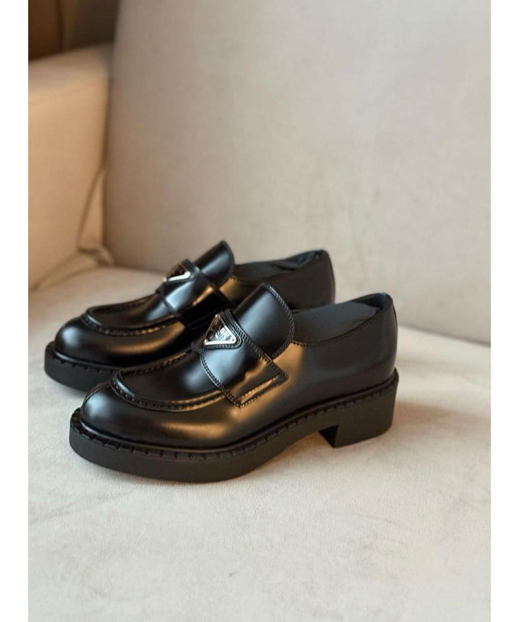 PRADA Черные кожаные лоферы, фото 7