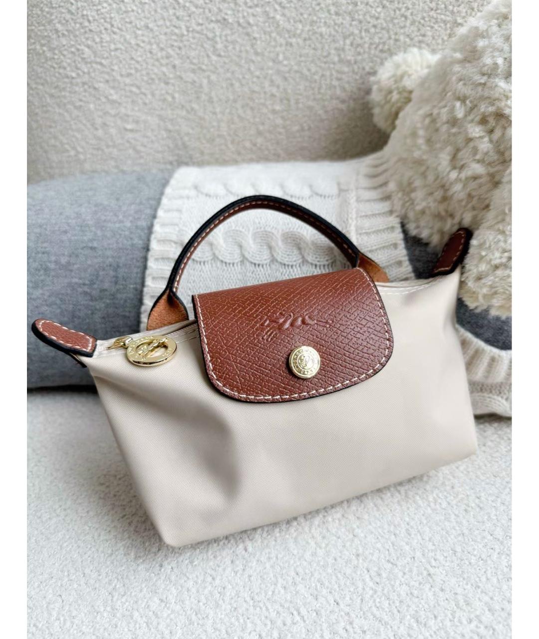 LONGCHAMP Бежевая сумка с короткими ручками, фото 2