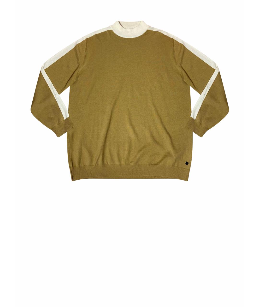 KARL LAGERFELD Горчичный шерстяной джемпер / свитер, фото 1