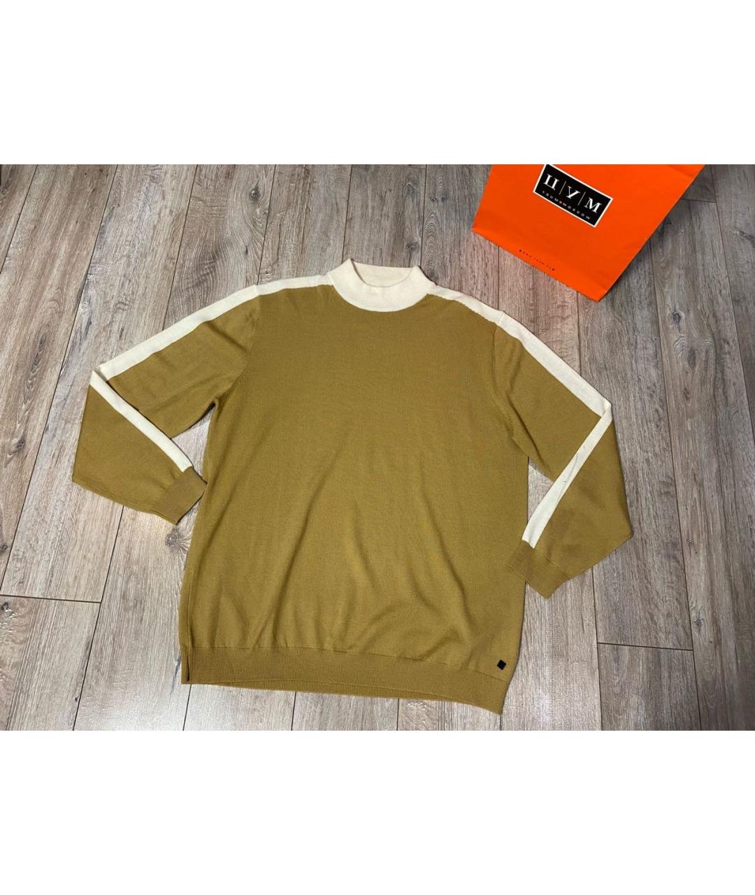 KARL LAGERFELD Горчичный шерстяной джемпер / свитер, фото 9