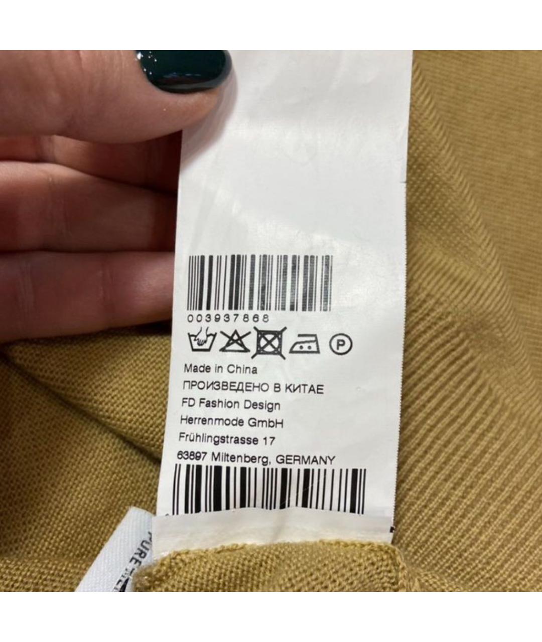 KARL LAGERFELD Горчичный шерстяной джемпер / свитер, фото 8