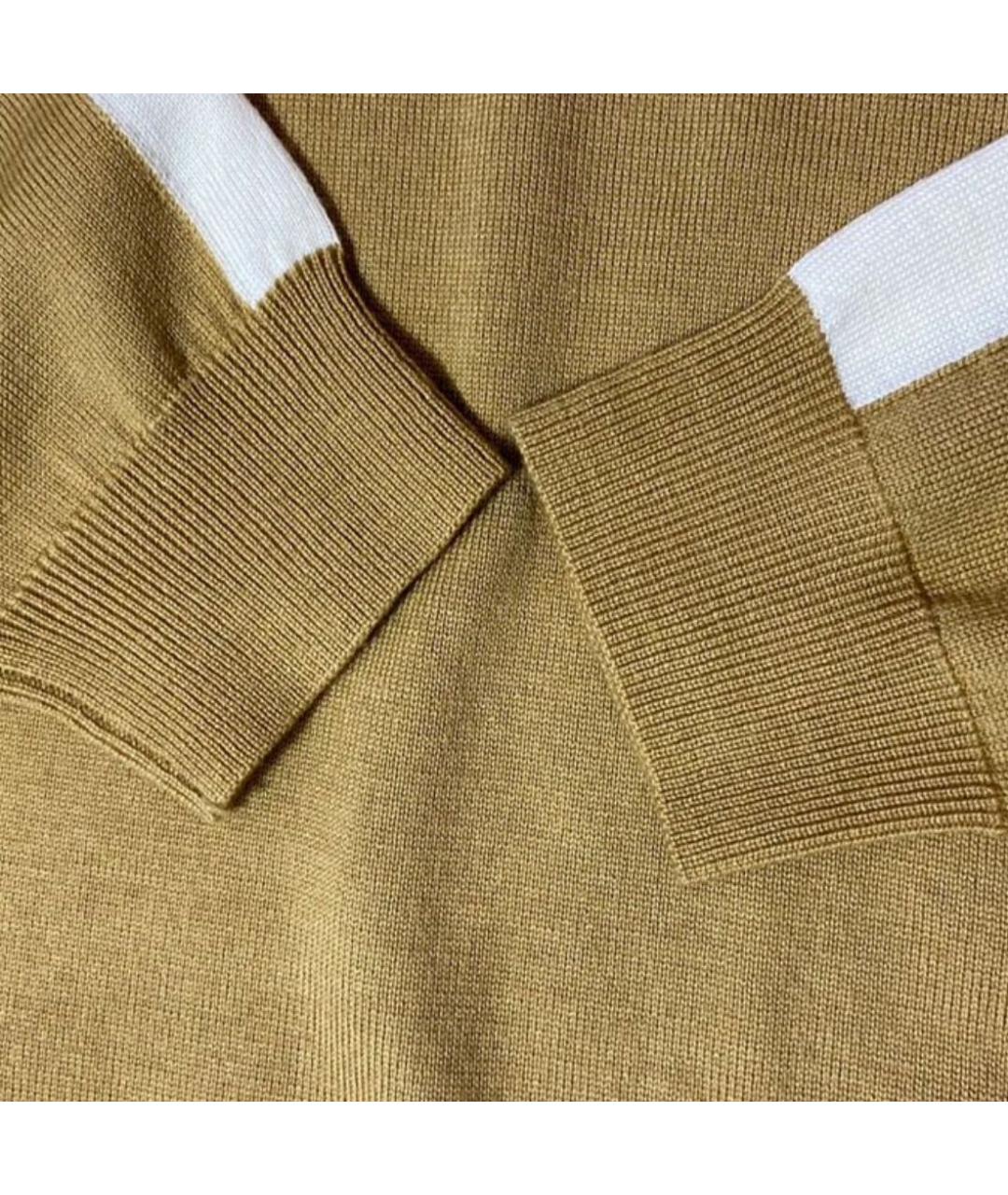 KARL LAGERFELD Горчичный шерстяной джемпер / свитер, фото 5