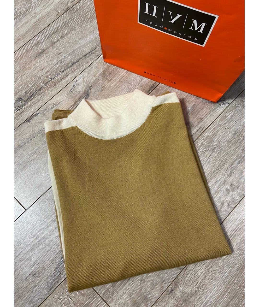 KARL LAGERFELD Горчичный шерстяной джемпер / свитер, фото 2