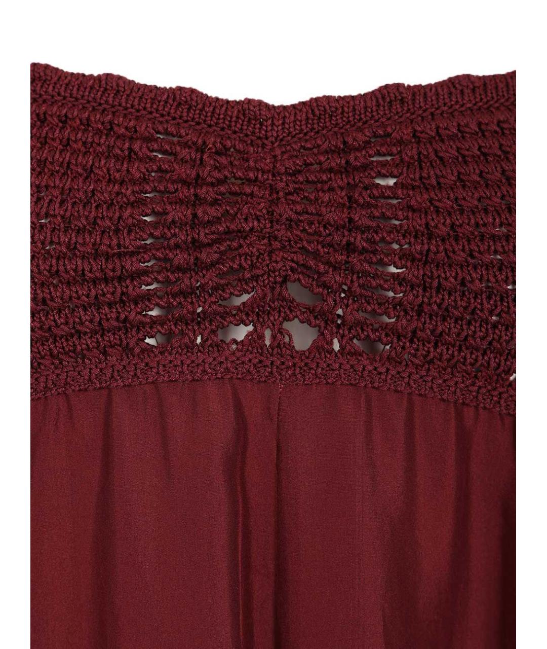 FORTE FORTE Бордовый хлопковый сарафан, фото 5