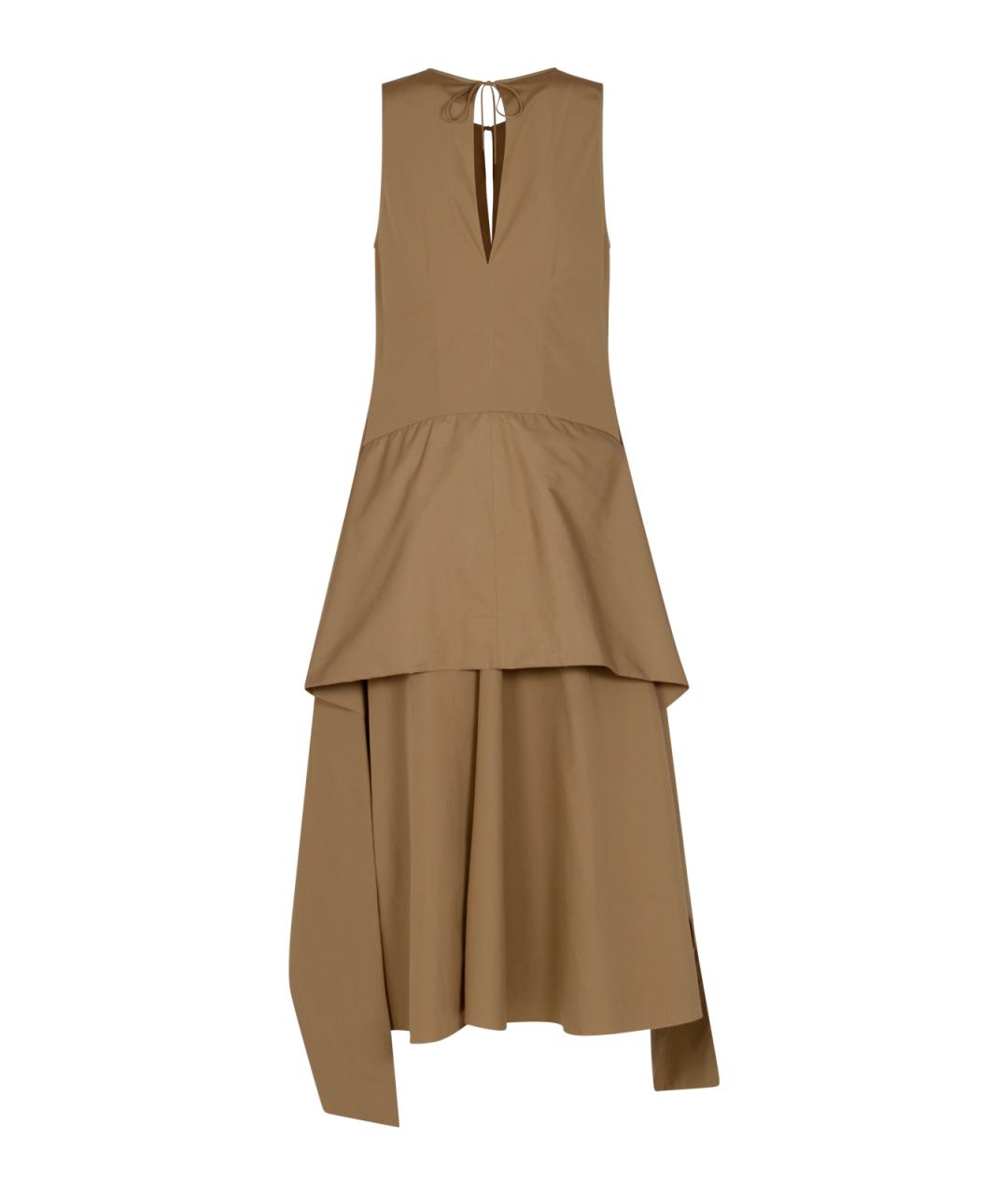 LOEWE Бежевое хлопковое повседневное платье, фото 2