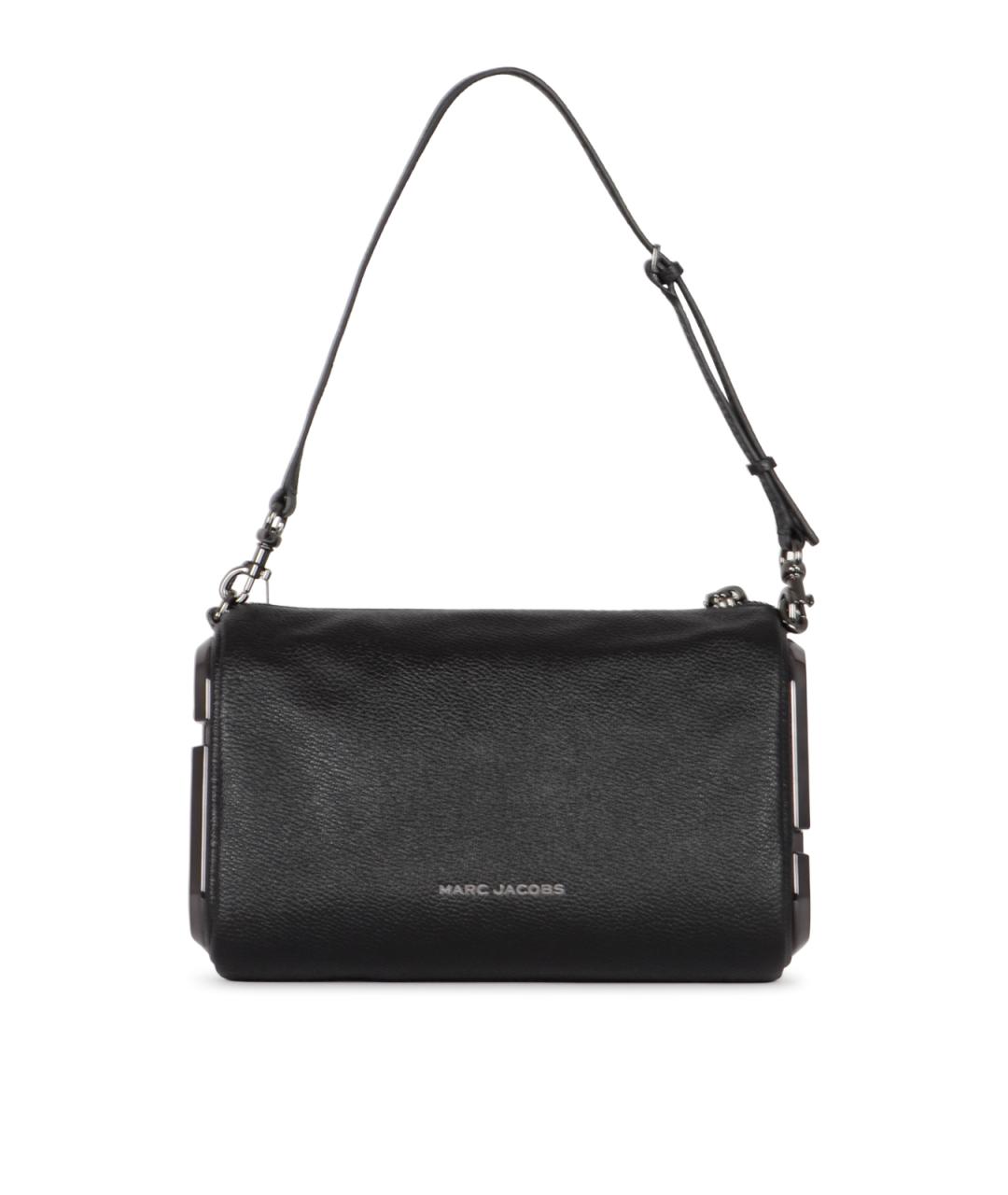 MARC JACOBS Черная кожаная сумка с короткими ручками, фото 1