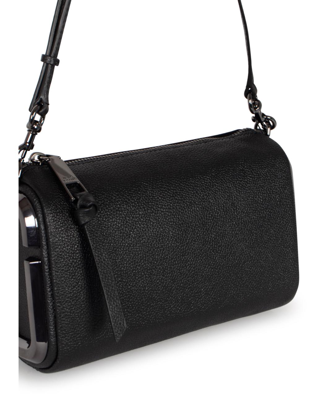 MARC JACOBS Черная кожаная сумка с короткими ручками, фото 4