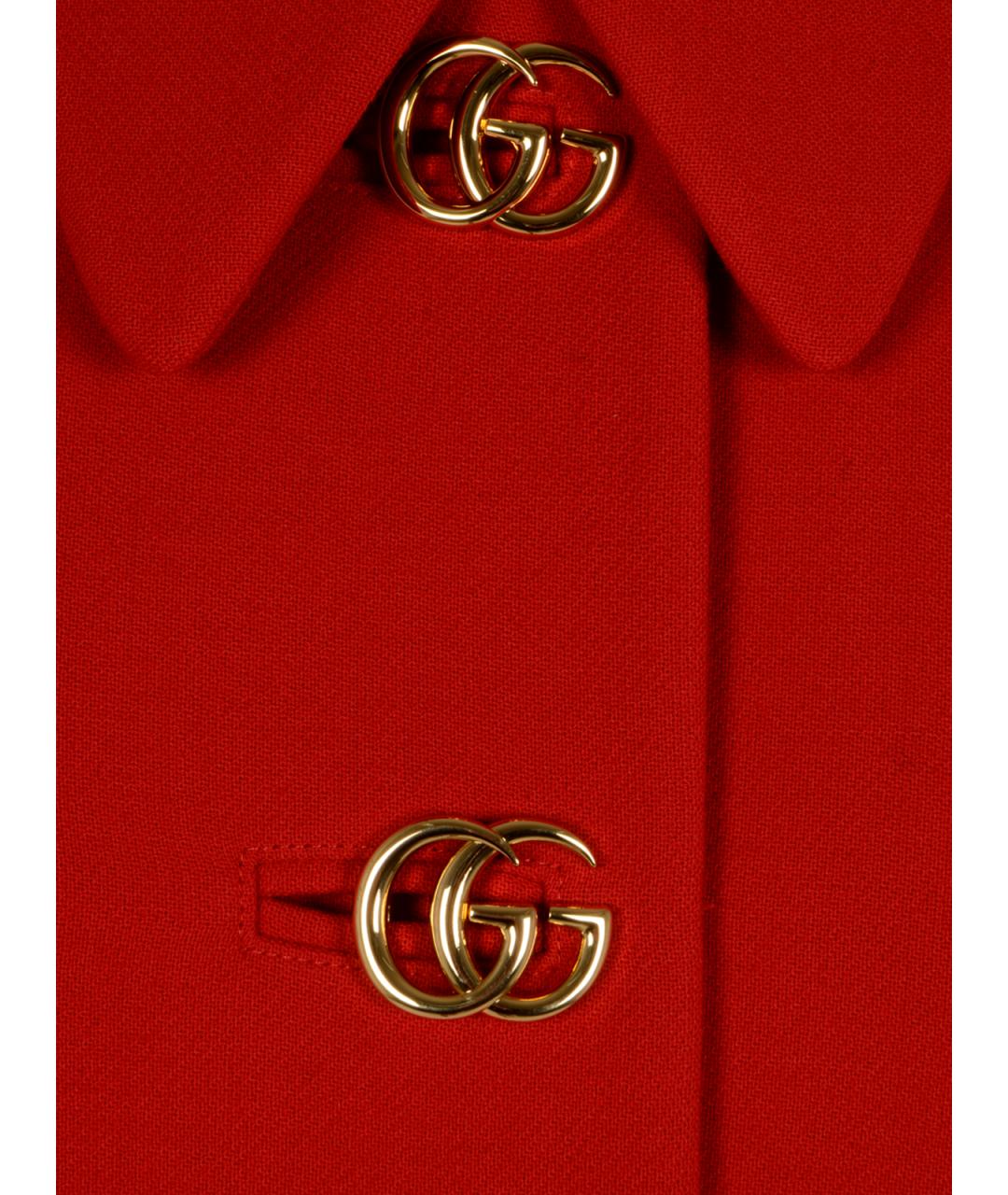 GUCCI Красное шерстяное пальто, фото 3