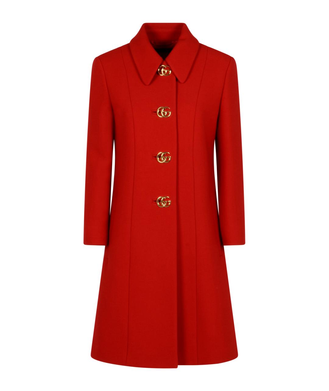 GUCCI Красное шерстяное пальто, фото 1
