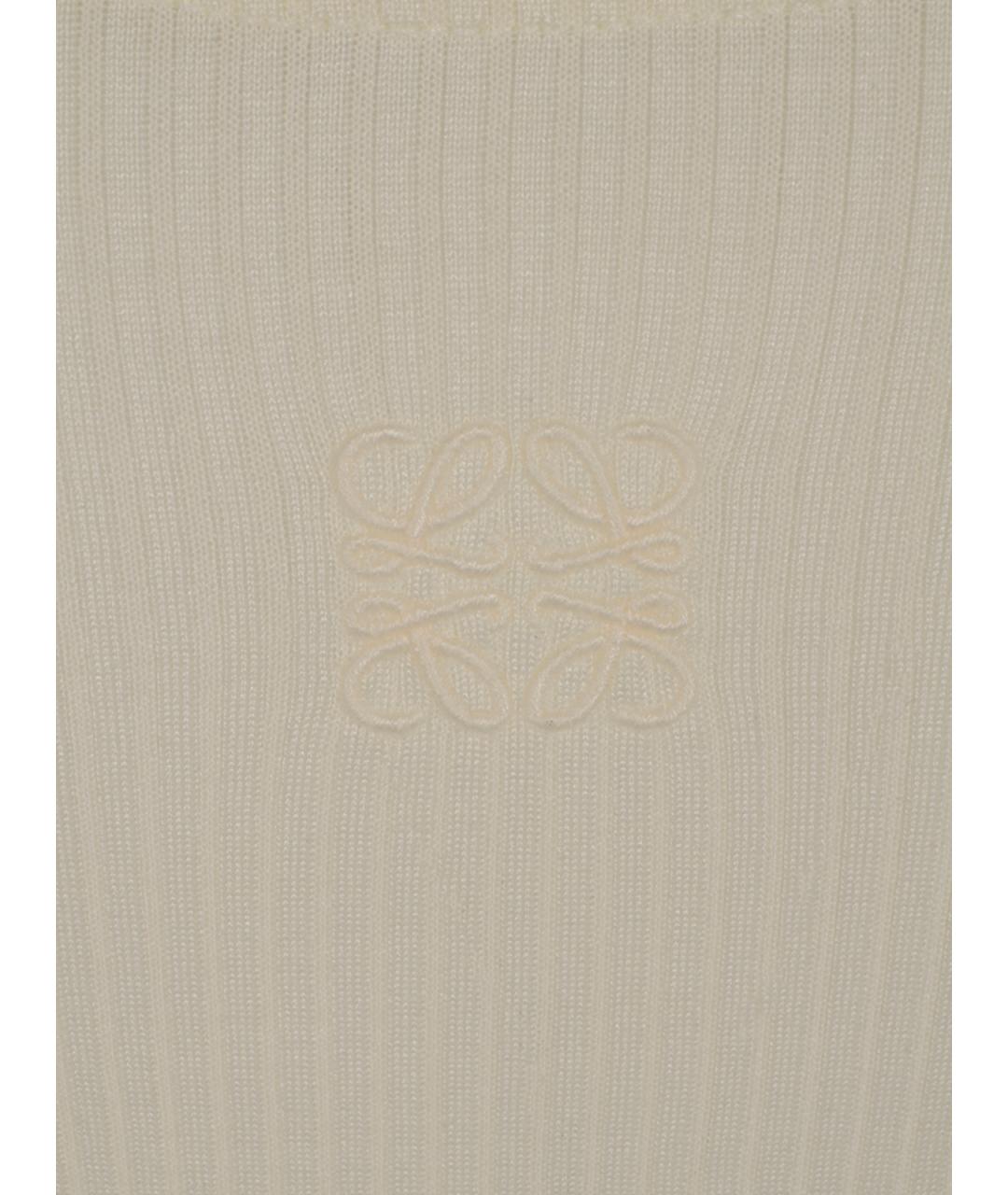 LOEWE Белая шелковая майка, фото 3