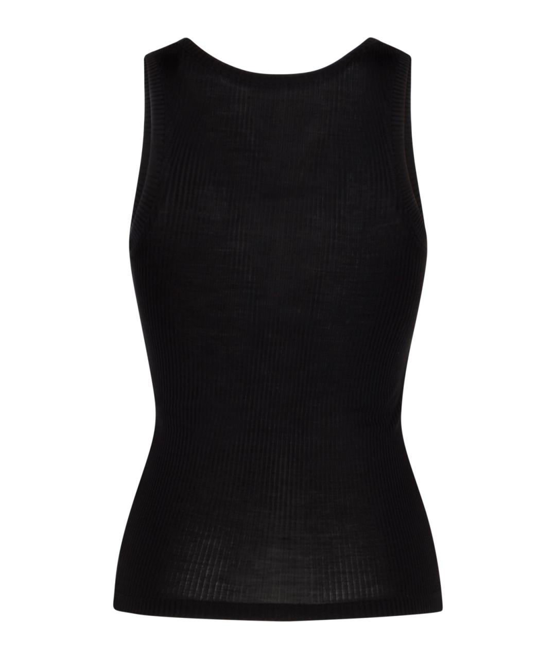 LOEWE Черная шелковая майка, фото 2