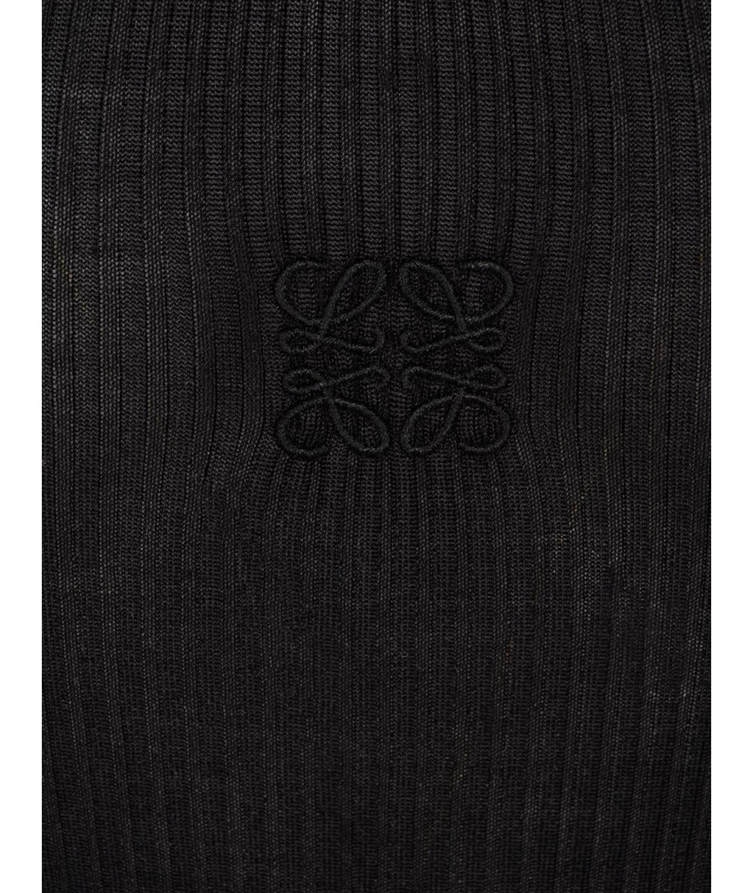 LOEWE Черная шелковая майка, фото 3