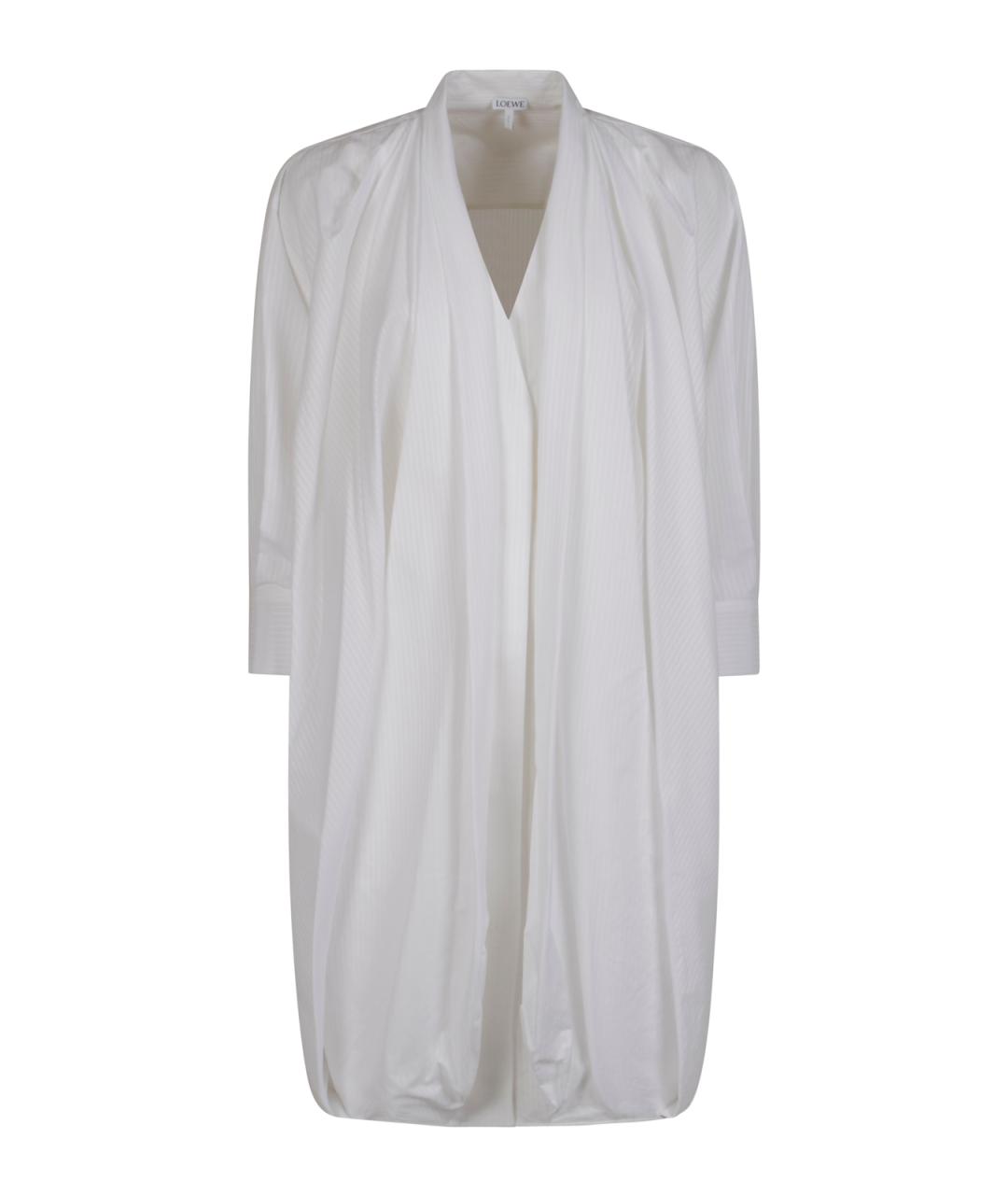 LOEWE Белое хлопковое повседневное платье, фото 1