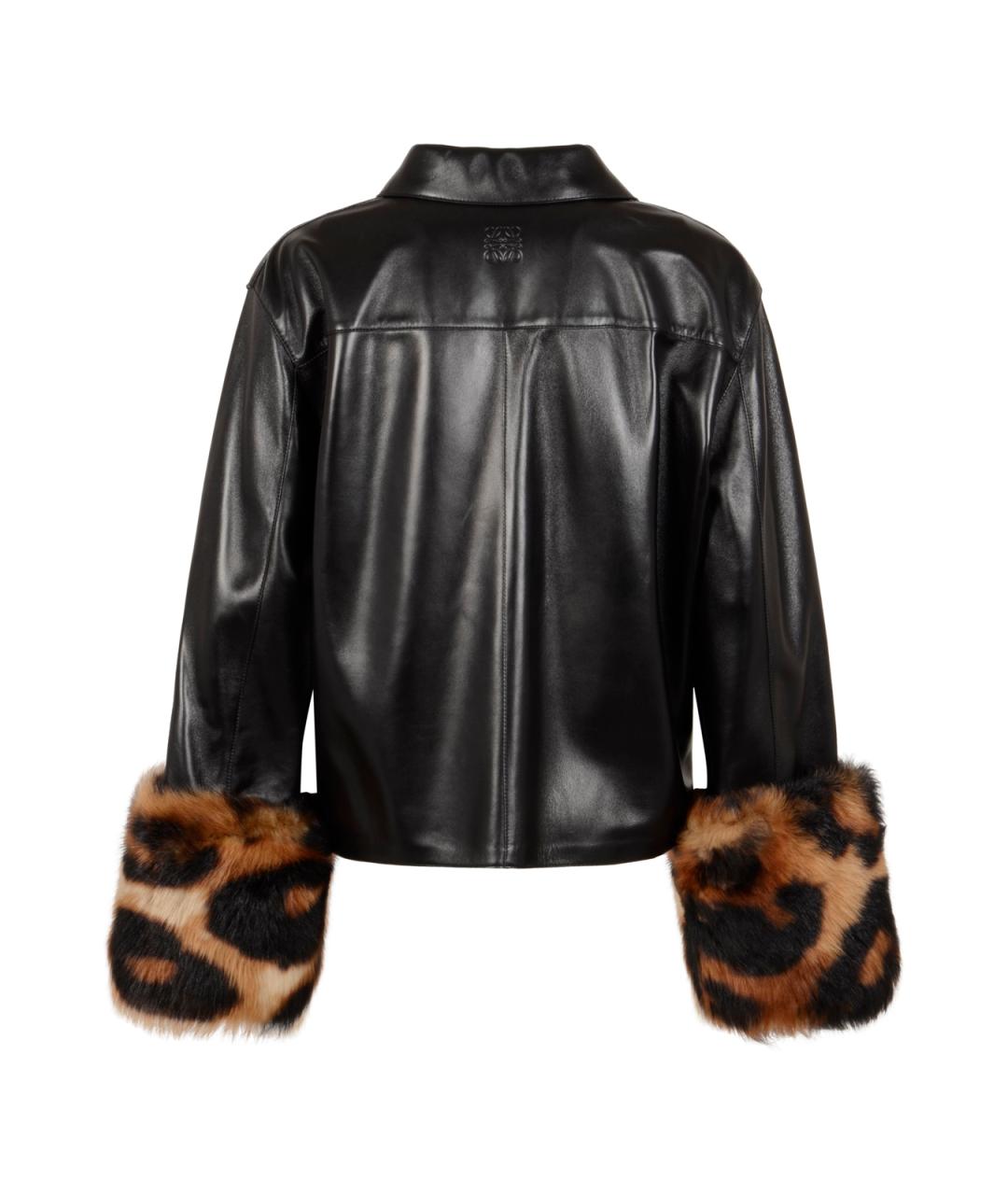 LOEWE Черная кожаная куртка, фото 2