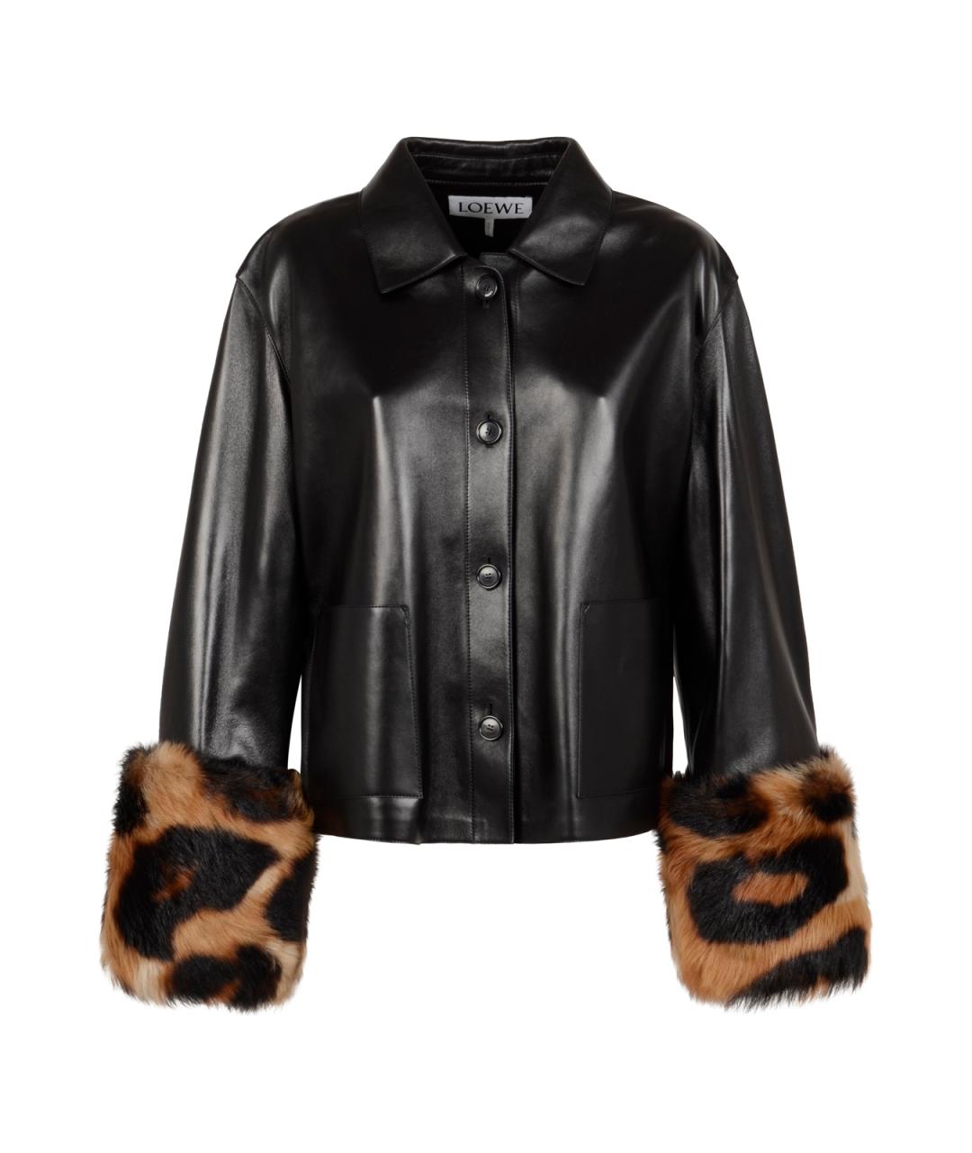 LOEWE Черная кожаная куртка, фото 1