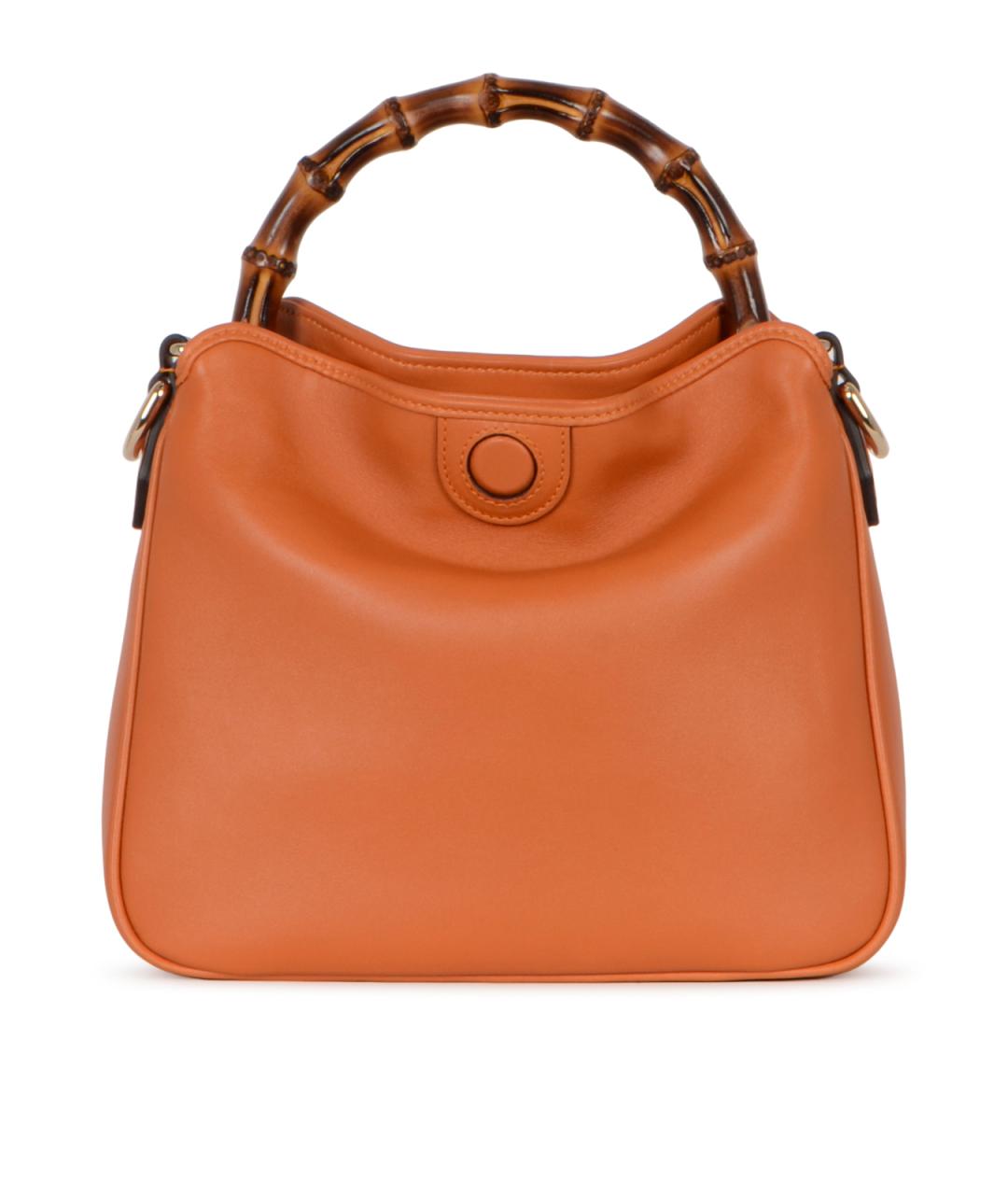 GUCCI Оранжевая кожаная сумка тоут, фото 3