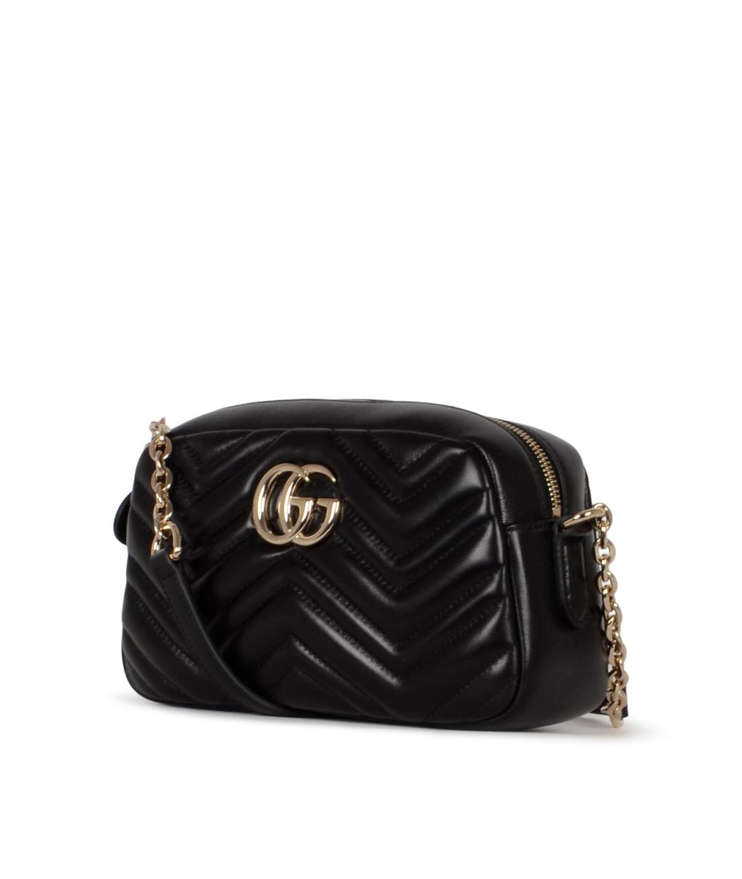GUCCI Черная кожаная сумка через плечо, фото 2