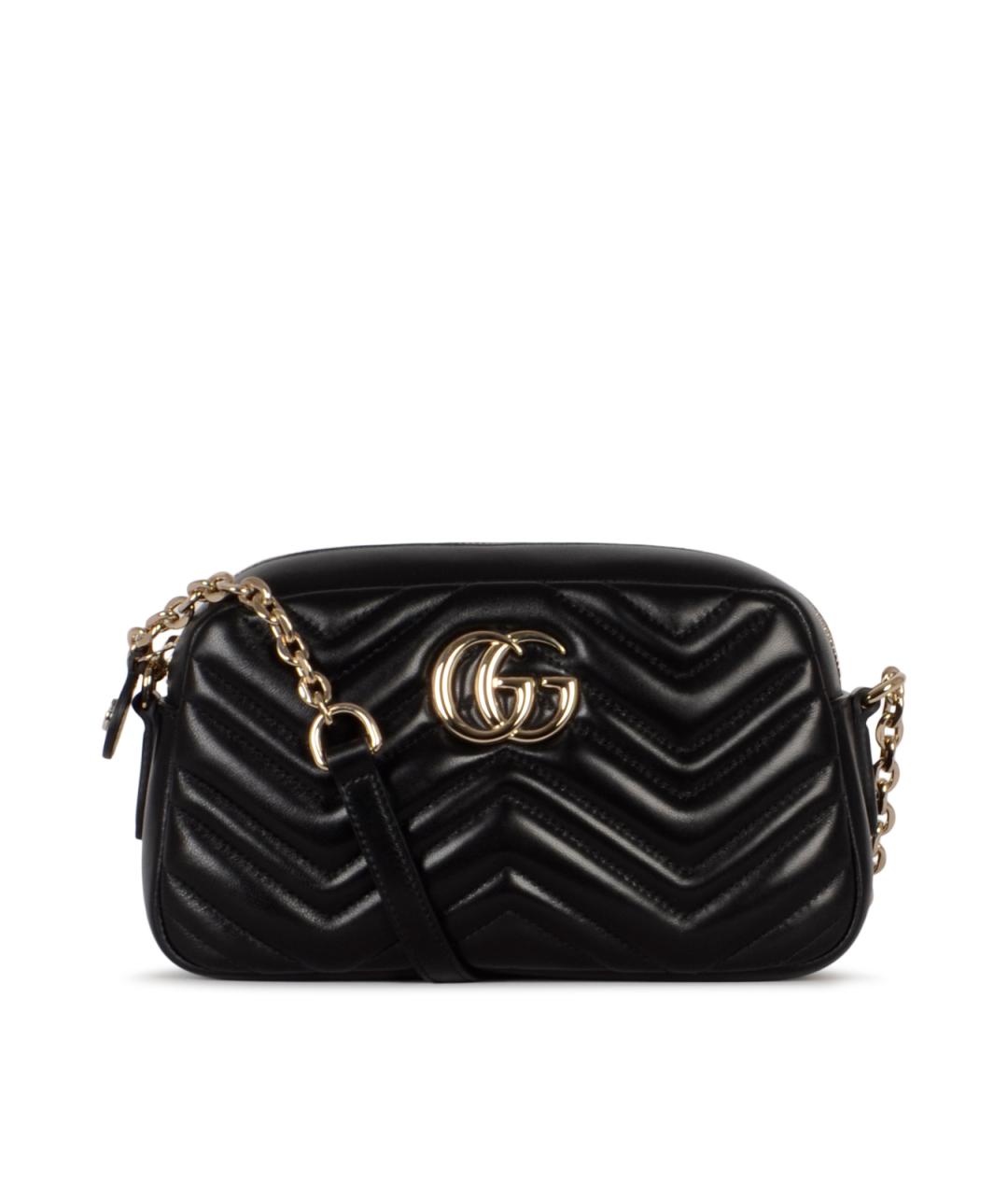GUCCI Черная кожаная сумка через плечо, фото 1