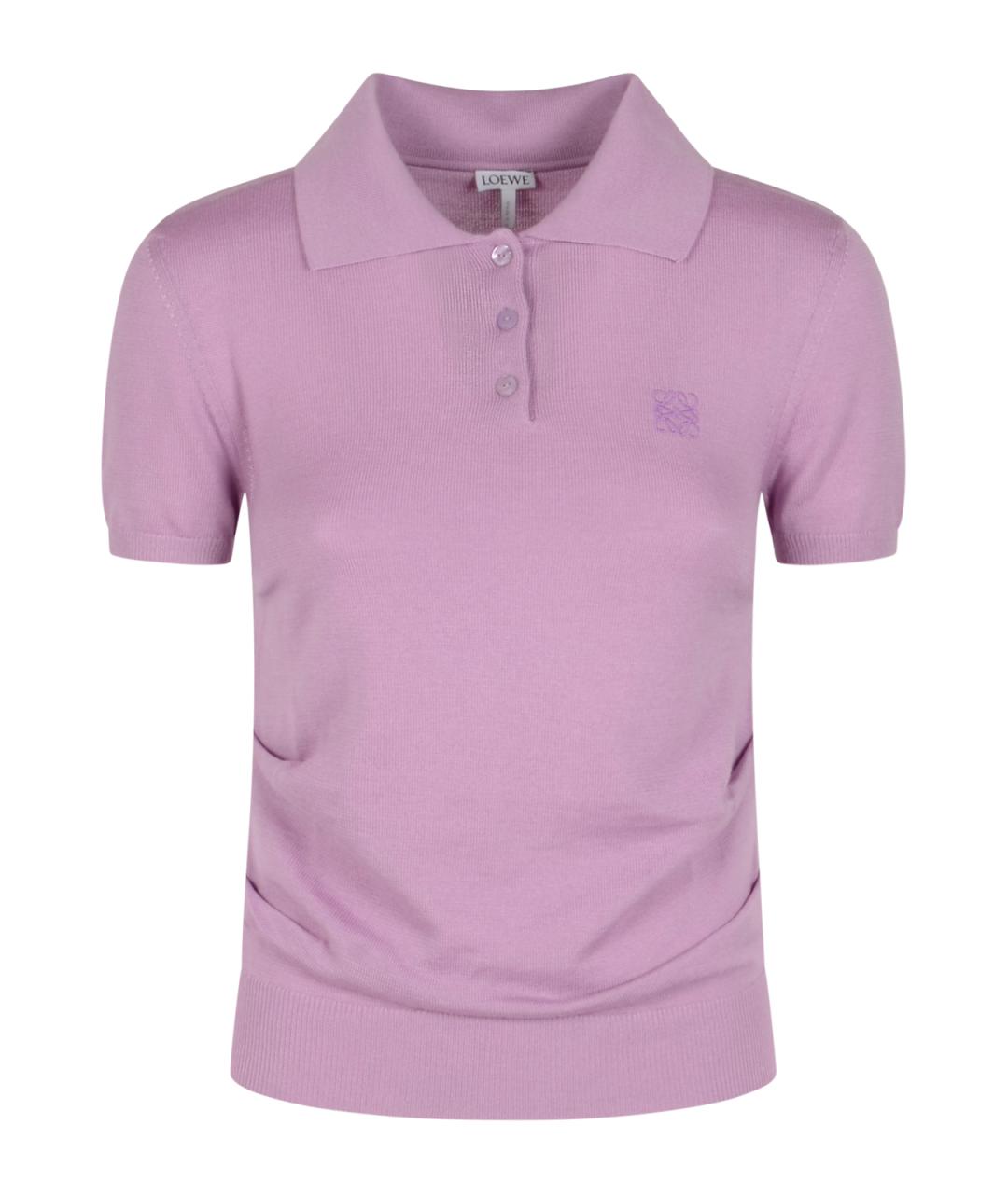 LOEWE Фиолетовая кашемировая футболка, фото 1