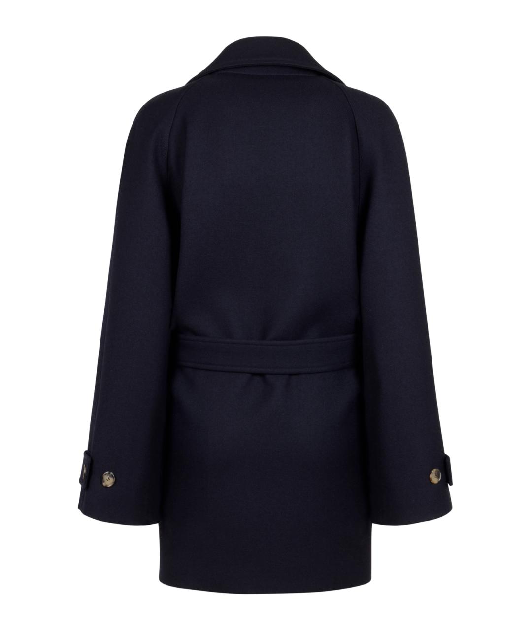 LOEWE Темно-синее шерстяное пальто, фото 2