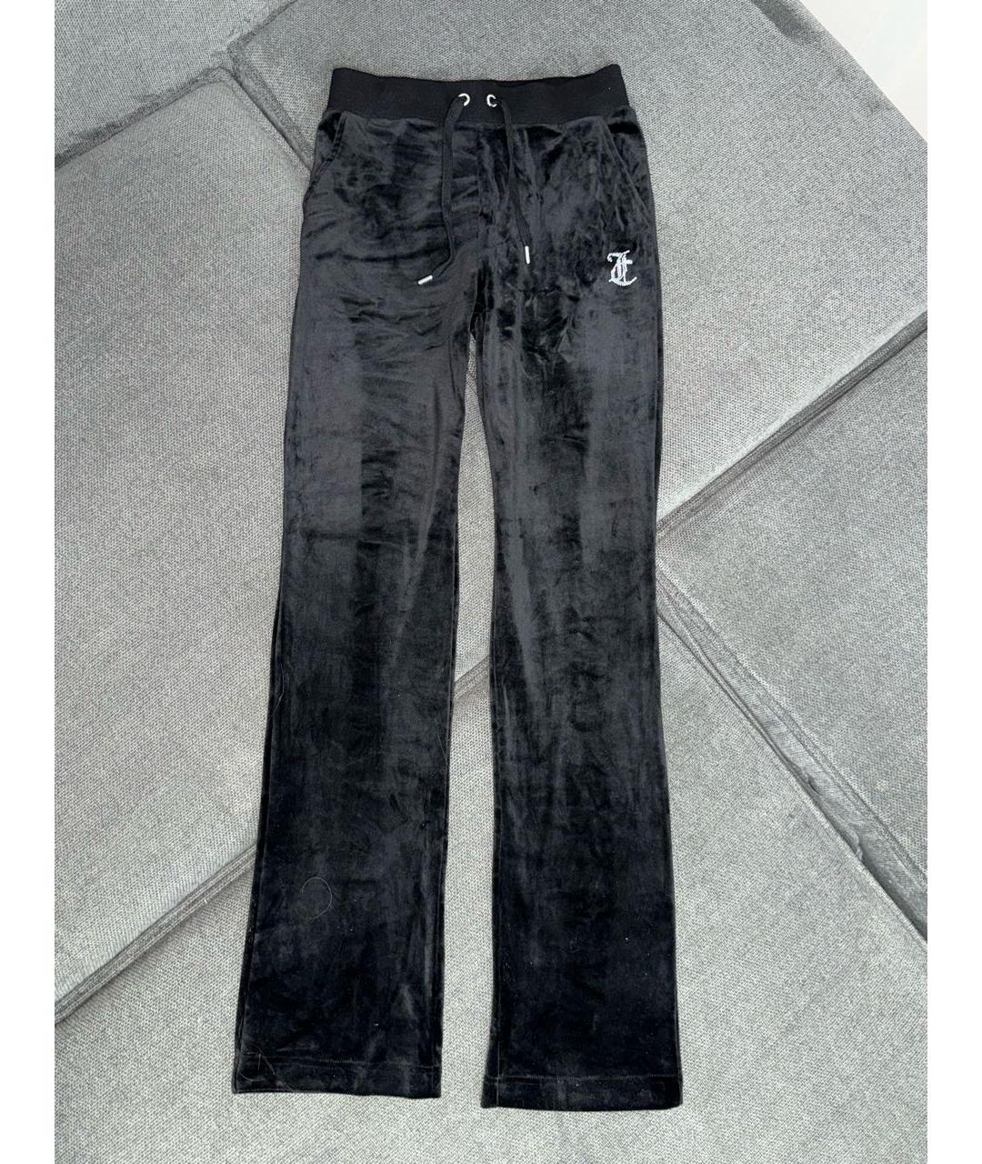 JUICY COUTURE Черный велюровый костюм с брюками, фото 3