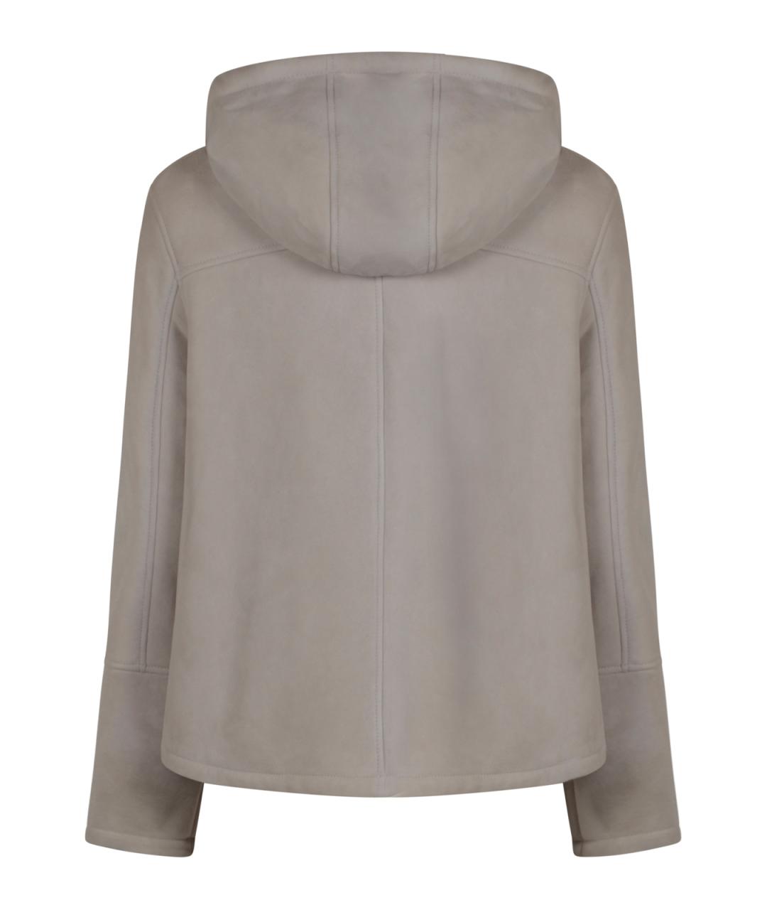 LOEWE Серая кожаная куртка, фото 2