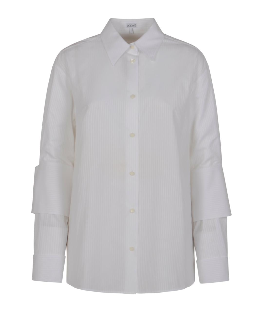 LOEWE Белая хлопковая рубашка, фото 1