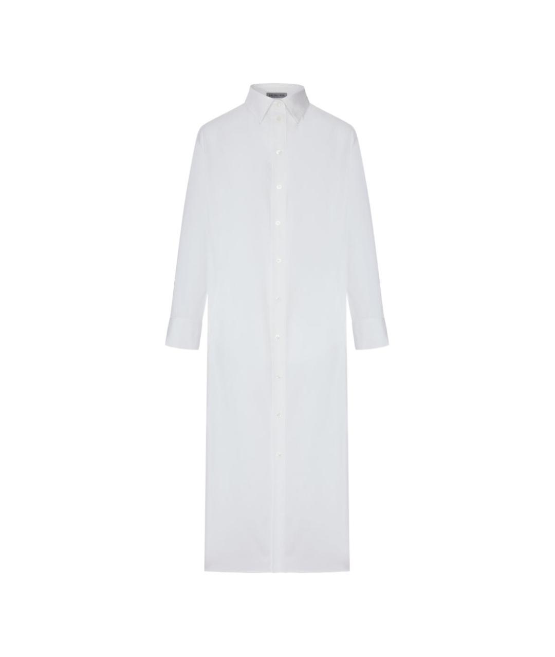 BALENCIAGA Белое хлопковое повседневное платье, фото 1