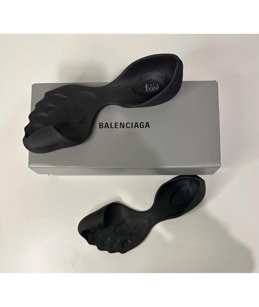 BALENCIAGA Черные шлепанцы, фото 4