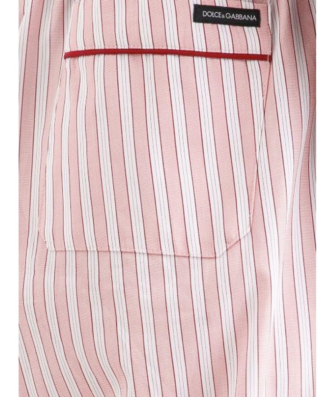 DOLCE&GABBANA Мульти хлопковые прямые брюки, фото 3