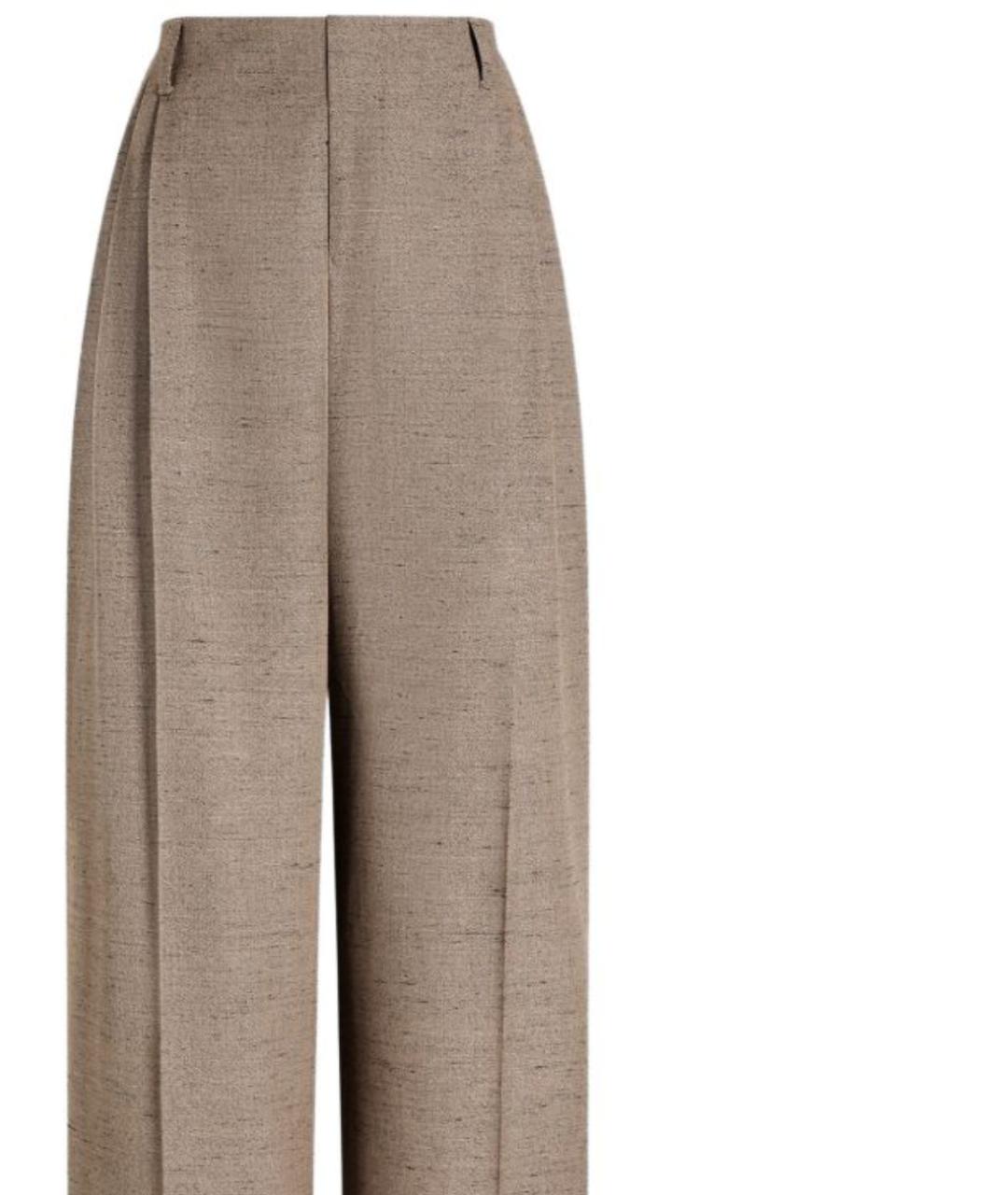 DOLCE&GABBANA Бежевые вискозные прямые брюки, фото 2