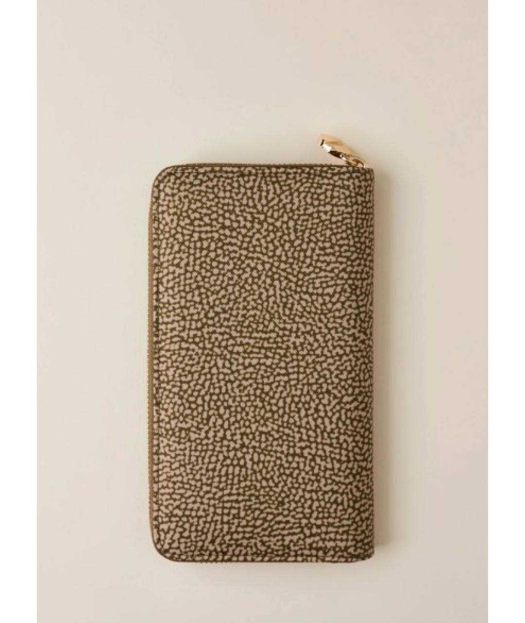 BORBONESE Зеленый кожаный кошелек, фото 3