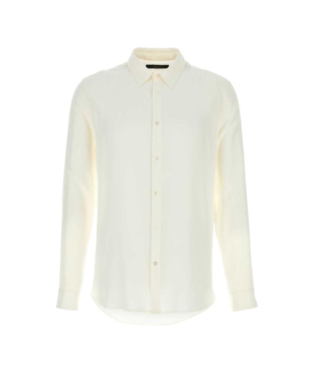 GUCCI Белая шелковая кэжуал рубашка, фото 1