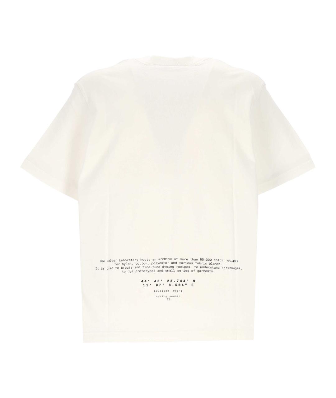 STONE ISLAND Белая хлопковая футболка, фото 3