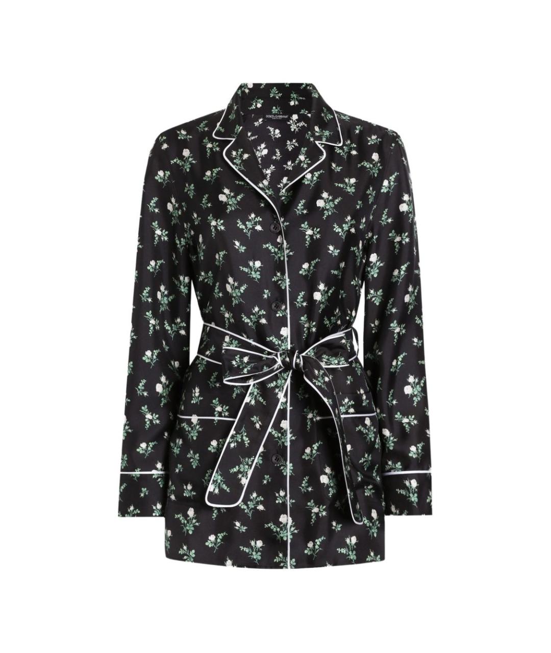 DOLCE&GABBANA Черная шелковая рубашка, фото 1