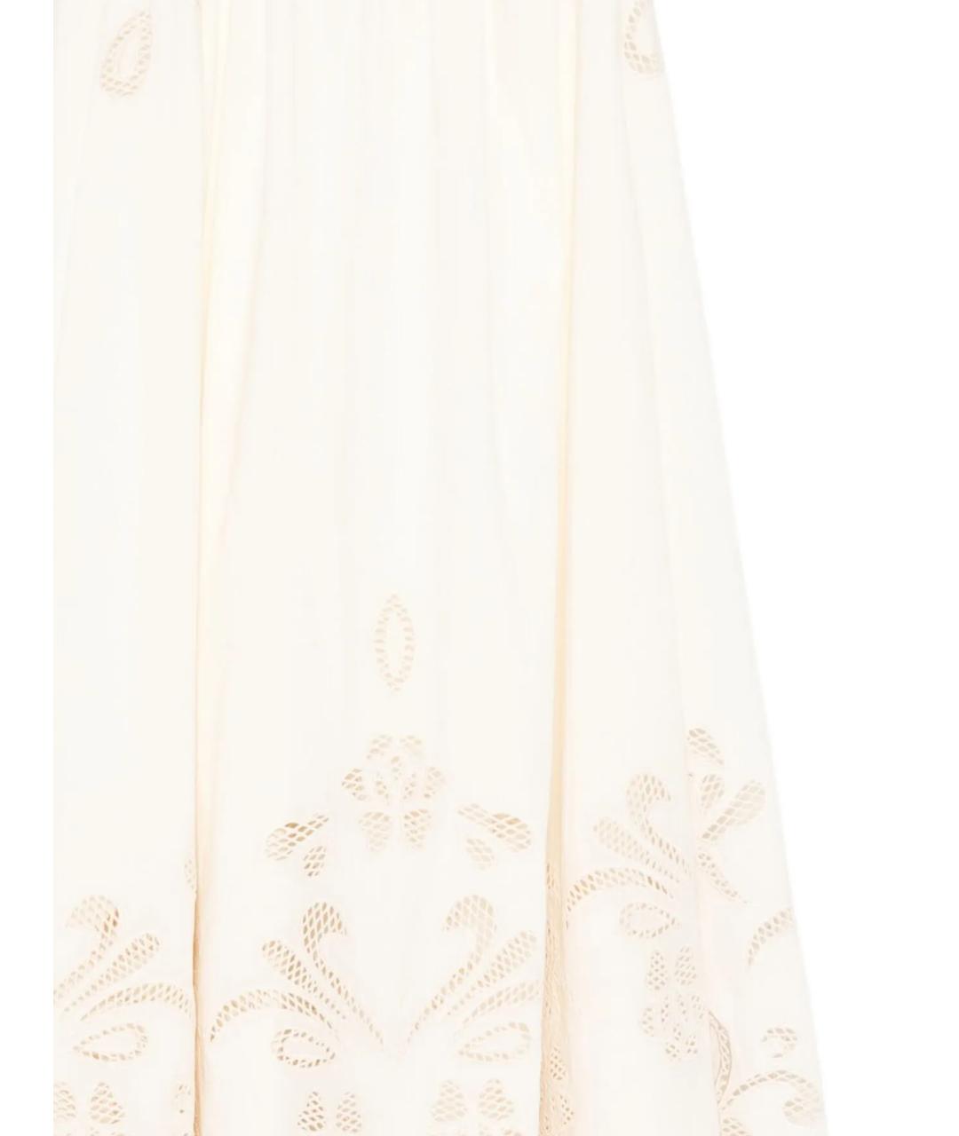 FORTE FORTE Бежевая хлопковая юбка миди, фото 2