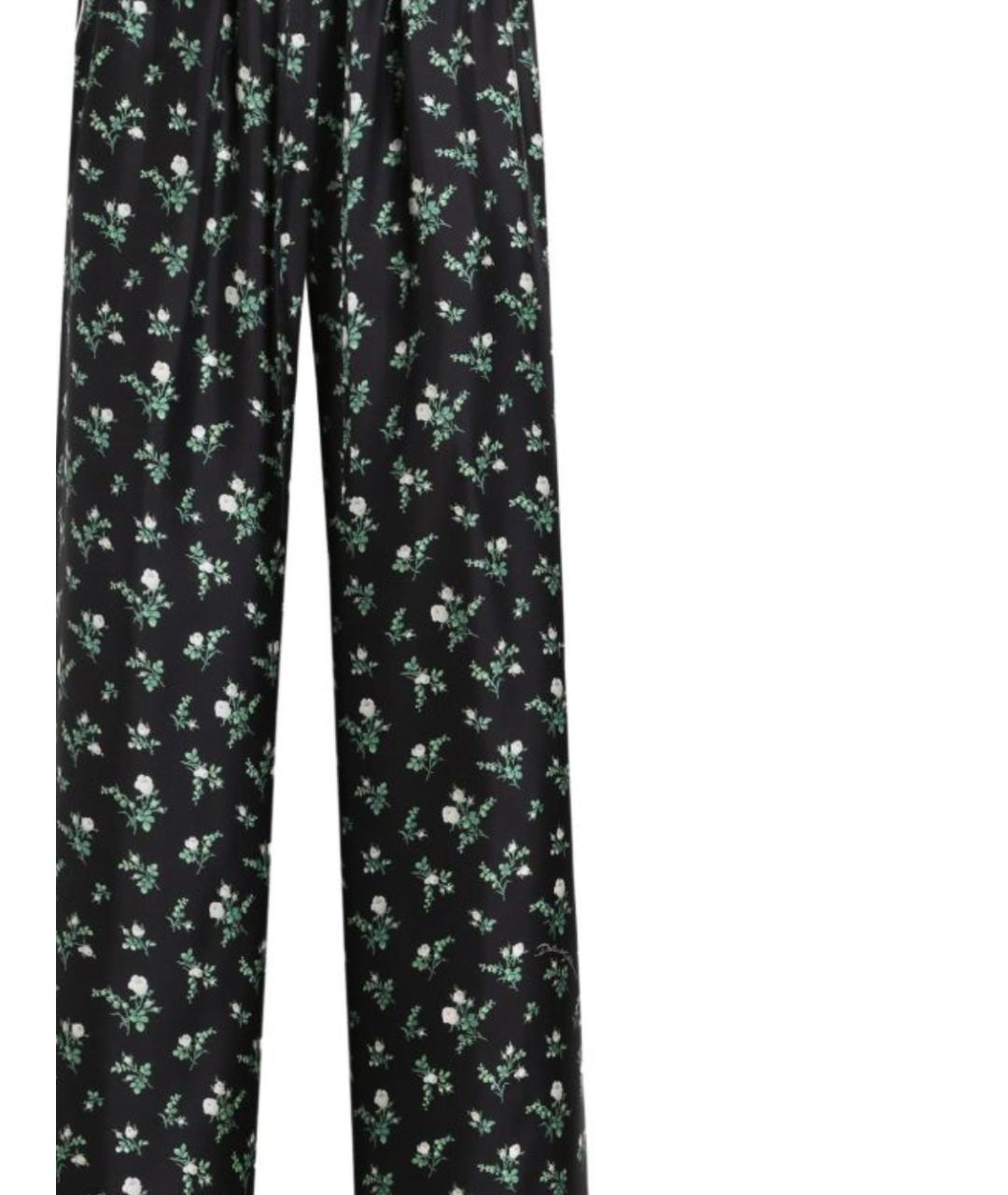 DOLCE&GABBANA Черные шелковые прямые брюки, фото 2