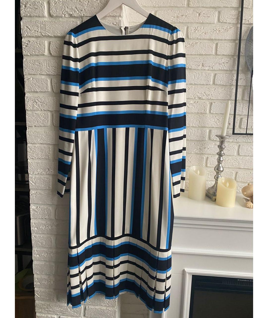 DOLCE&GABBANA Мульти хлопко-эластановое повседневное платье, фото 9