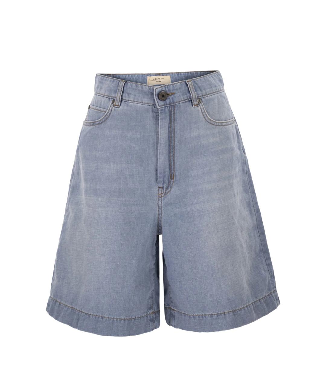 WEEKEND MAX MARA Голубые хлопковые шорты, фото 1