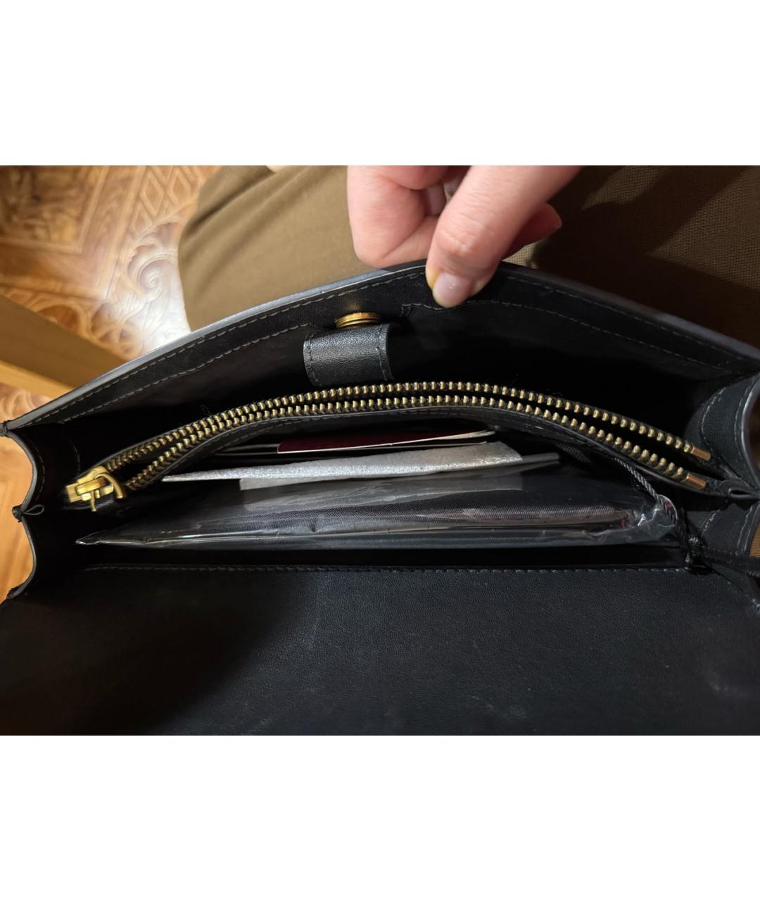 PINKO Черная кожаная сумка через плечо, фото 4