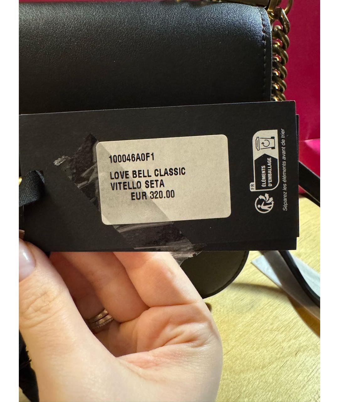 PINKO Черная кожаная сумка через плечо, фото 8