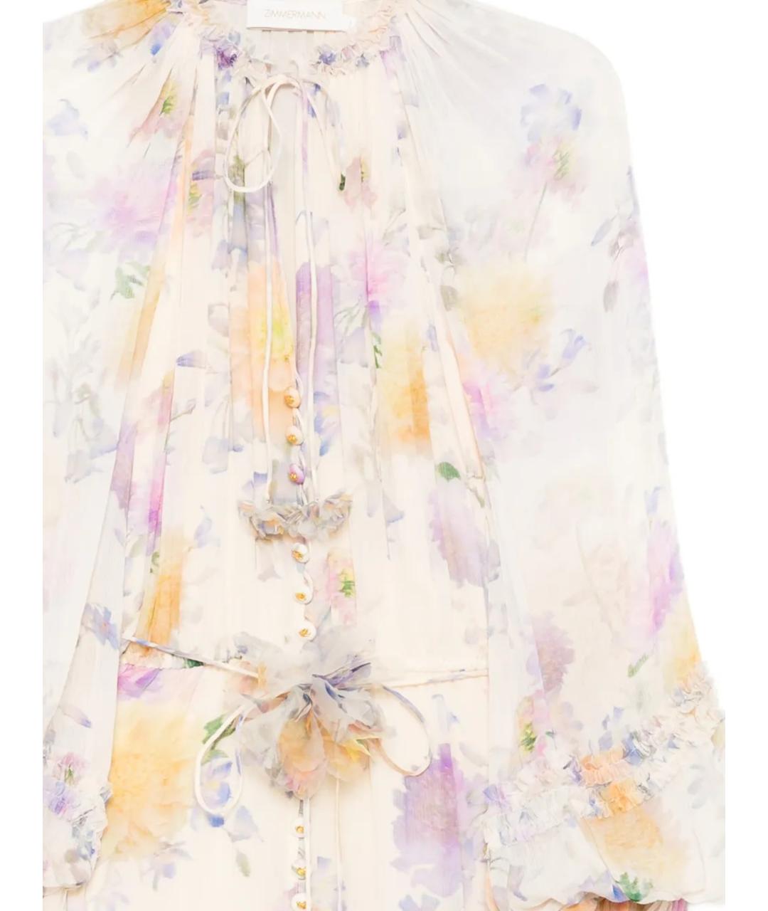 ZIMMERMANN Бежевое вискозное повседневное платье, фото 2