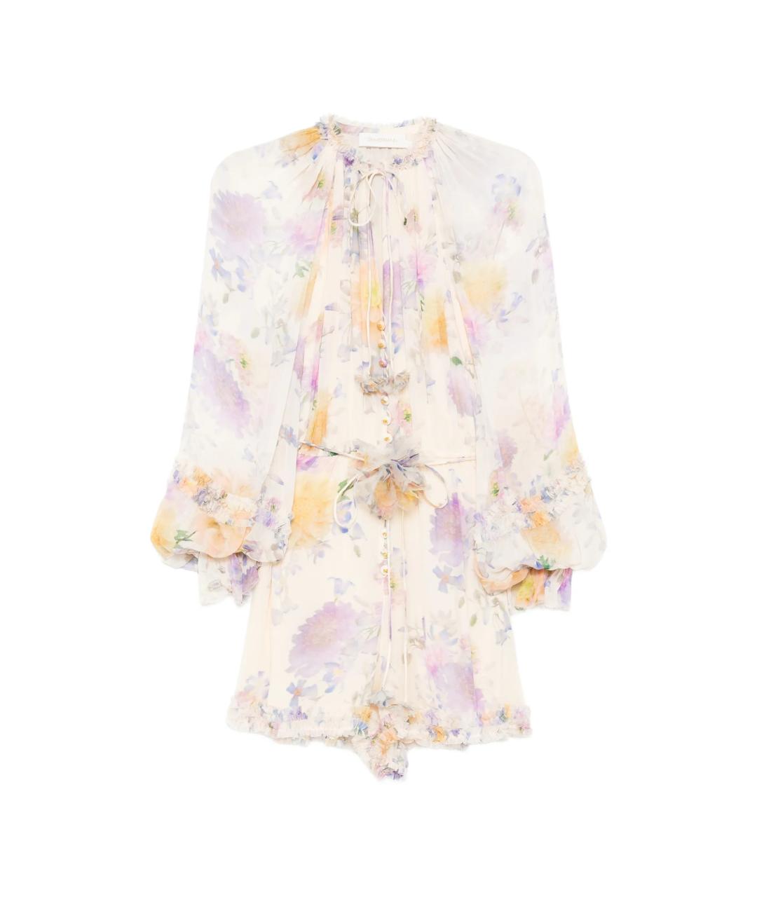 ZIMMERMANN Бежевое вискозное повседневное платье, фото 1