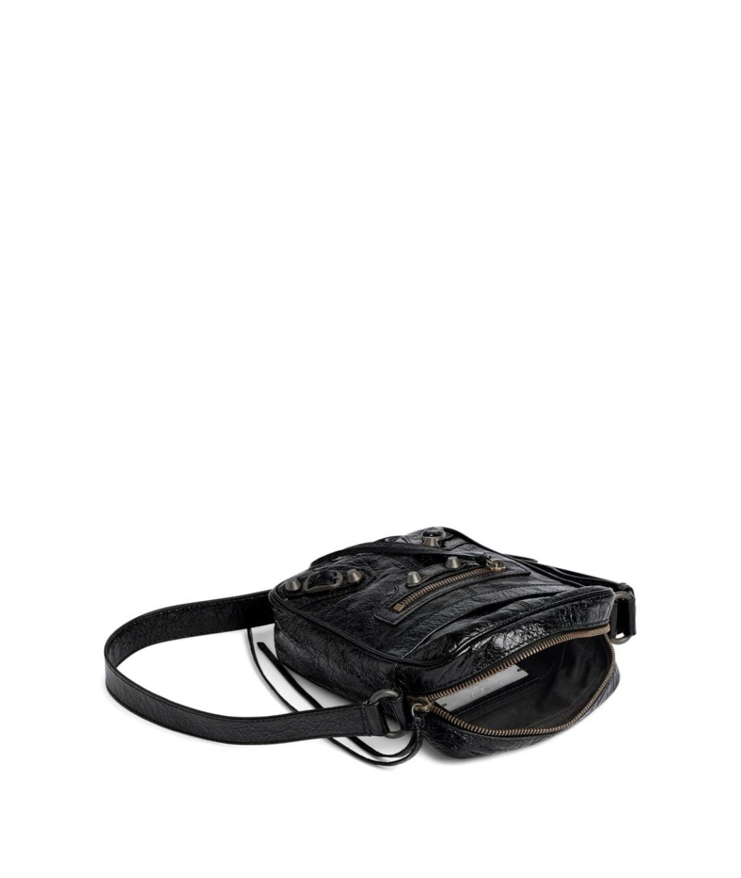 BALENCIAGA Черная кожаная сумка на плечо, фото 3