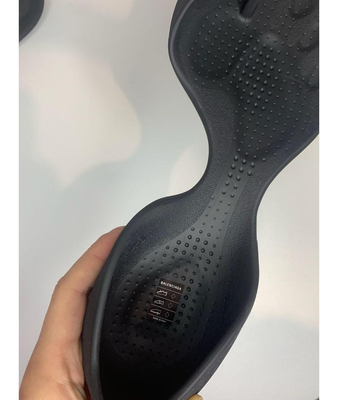 BALENCIAGA Черные шлепанцы, фото 5