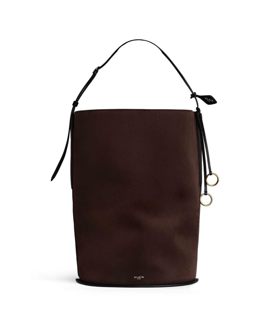 ALAIA Коричневая замшевая сумка через плечо, фото 1